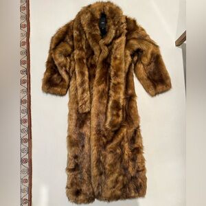 Khy NWT Brown/Tan Faux Fur Coat